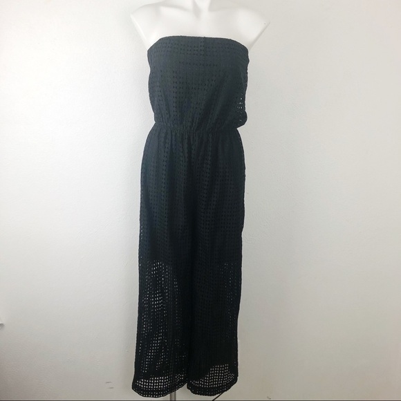 19 Cooper Black Sheer Strapless Jumpsuit Size M - Picture 2 of 7